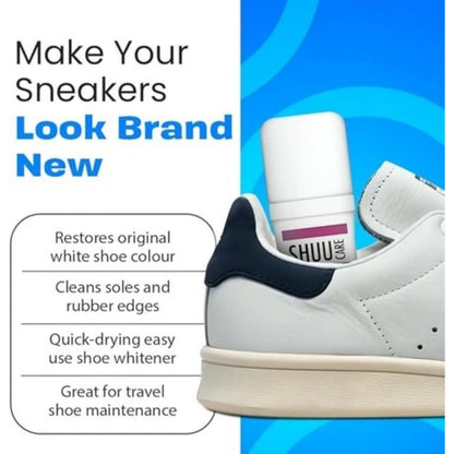 SHUU Trainer Whitener | White Shoe Cleaner & Restorer with Sponge Applicator