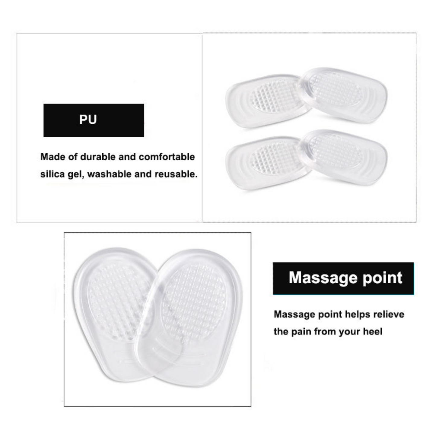 SHUU Gel Heel Cushions | Heel Support & Comfort Pads