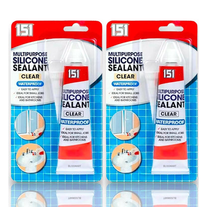 Silicone Sealant Clear – 2 Pack | Waterproof Bathroom & Kitchen Sealant