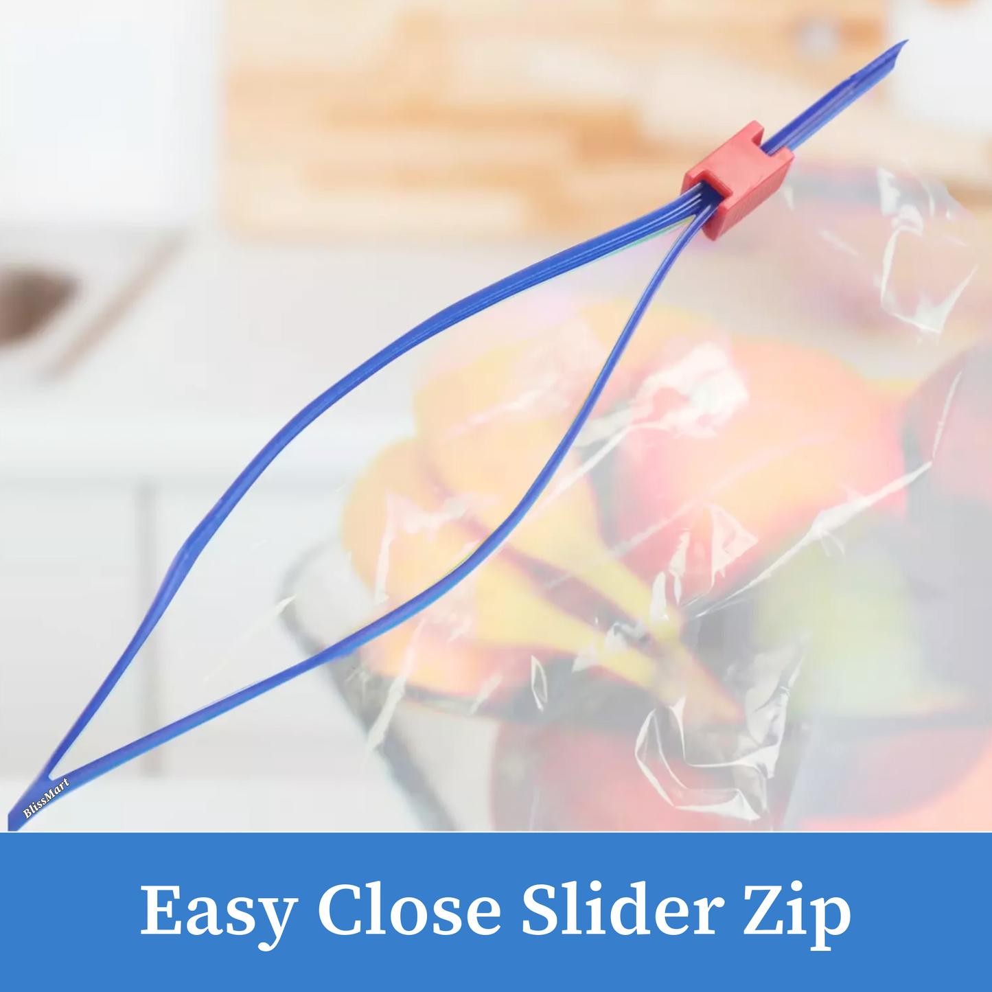 Zip Lock Food Storage Freezer Bags – Resealable & Reusable Plastic Bags in Small, Medium & Large Sizes
