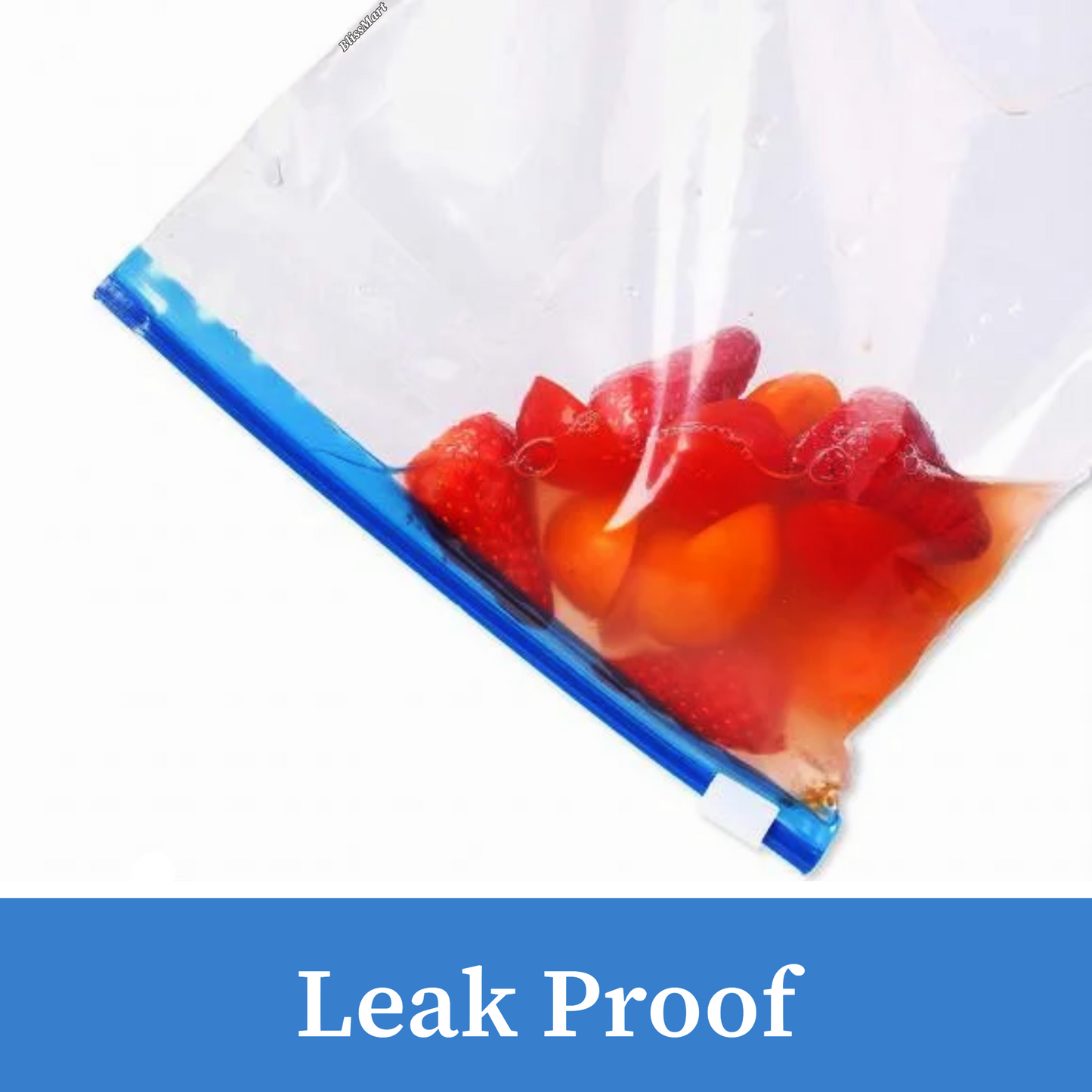 Zip Lock Food Storage Freezer Bags – Resealable & Reusable Plastic Bags in Small, Medium & Large Sizes