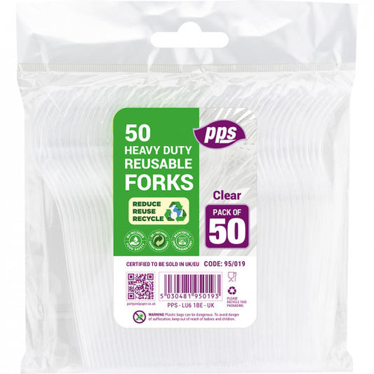 Heavy Duty Clear Plastic Forks - Durable & Stylish Cutlery | BLISSMART
