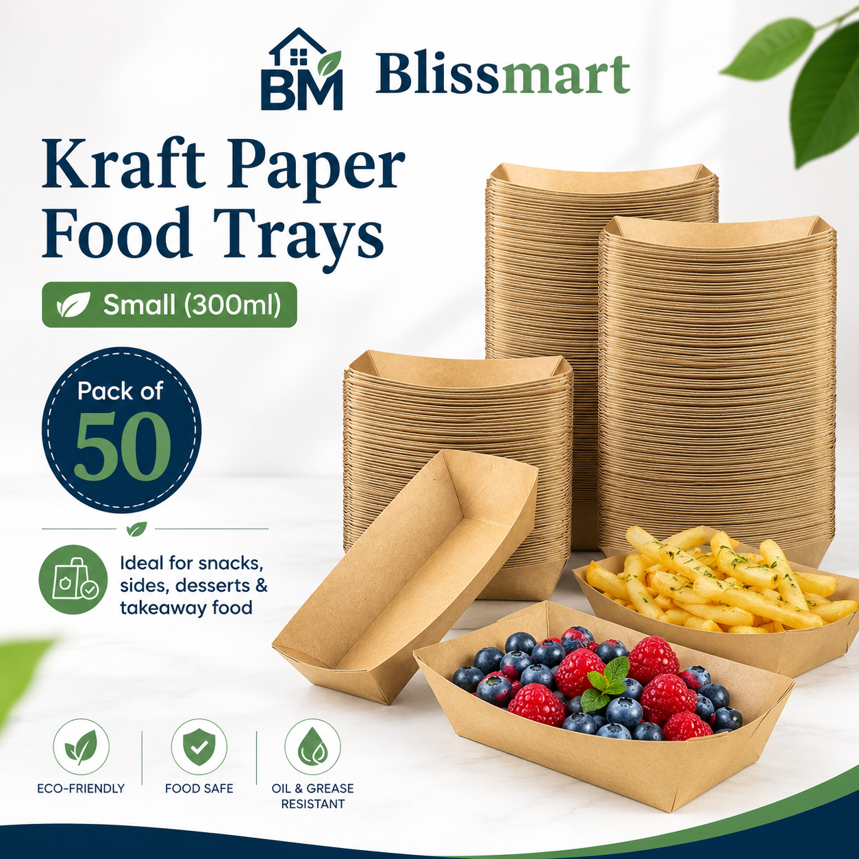 Small Kraft Food Trays