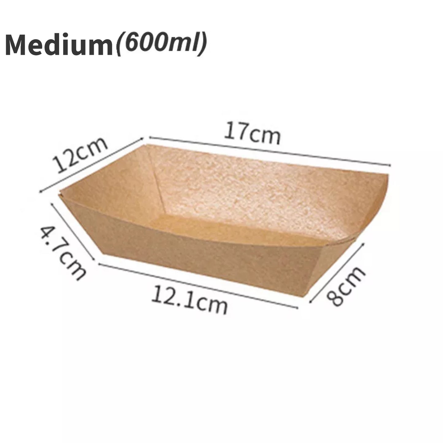 Kraft Tray Medium | Compostable Food Tray for Takeaway & Catering