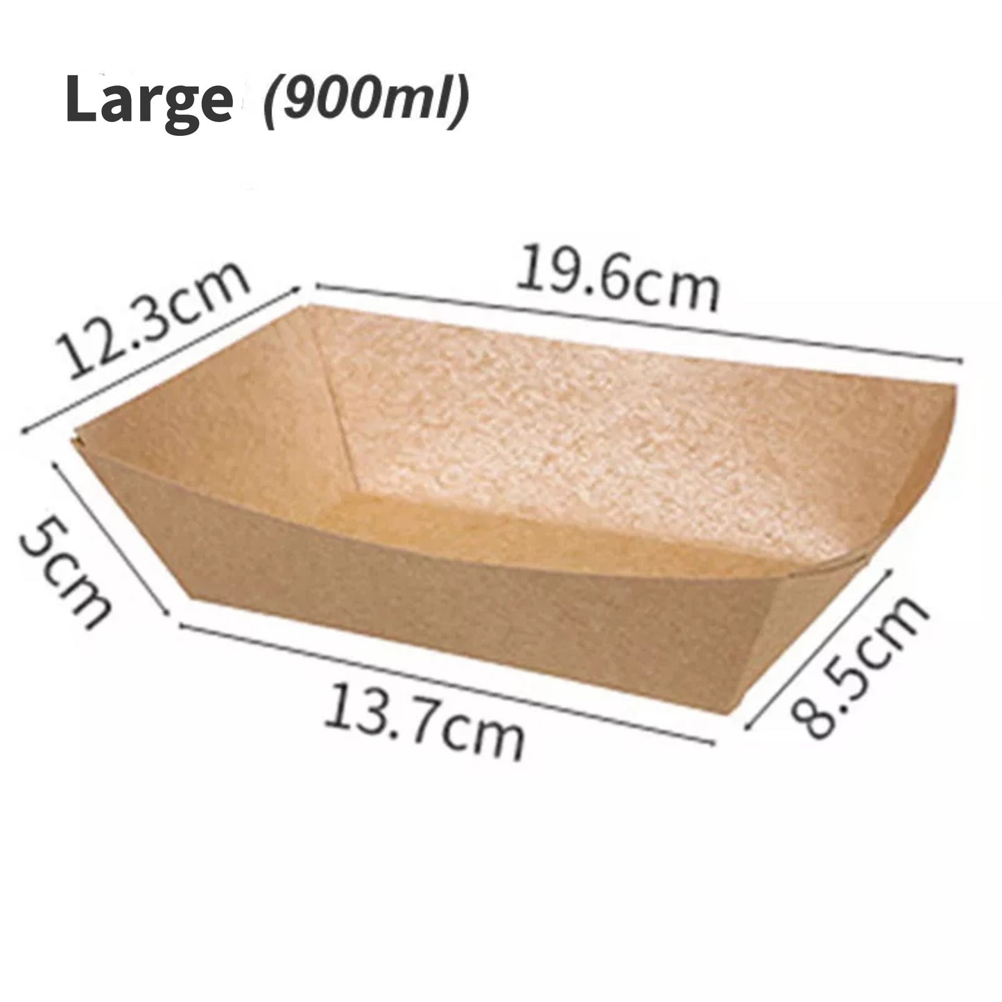 Kraft Tray Large | Compostable Food Tray for Takeaway & Catering