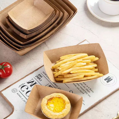 Kraft Tray Large | Compostable Food Tray for Takeaway & Catering