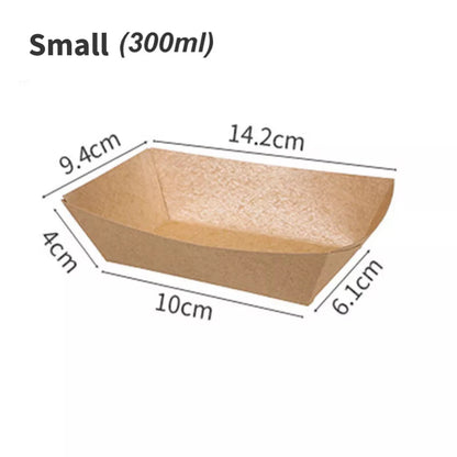 Kraft Tray Small | Compostable Food Tray for Snacks & Sides