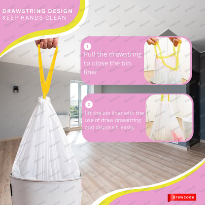TidyZ Fragranced Swing Bin Liners | Tie-Handle Bin Bags | 10 Bags per pack