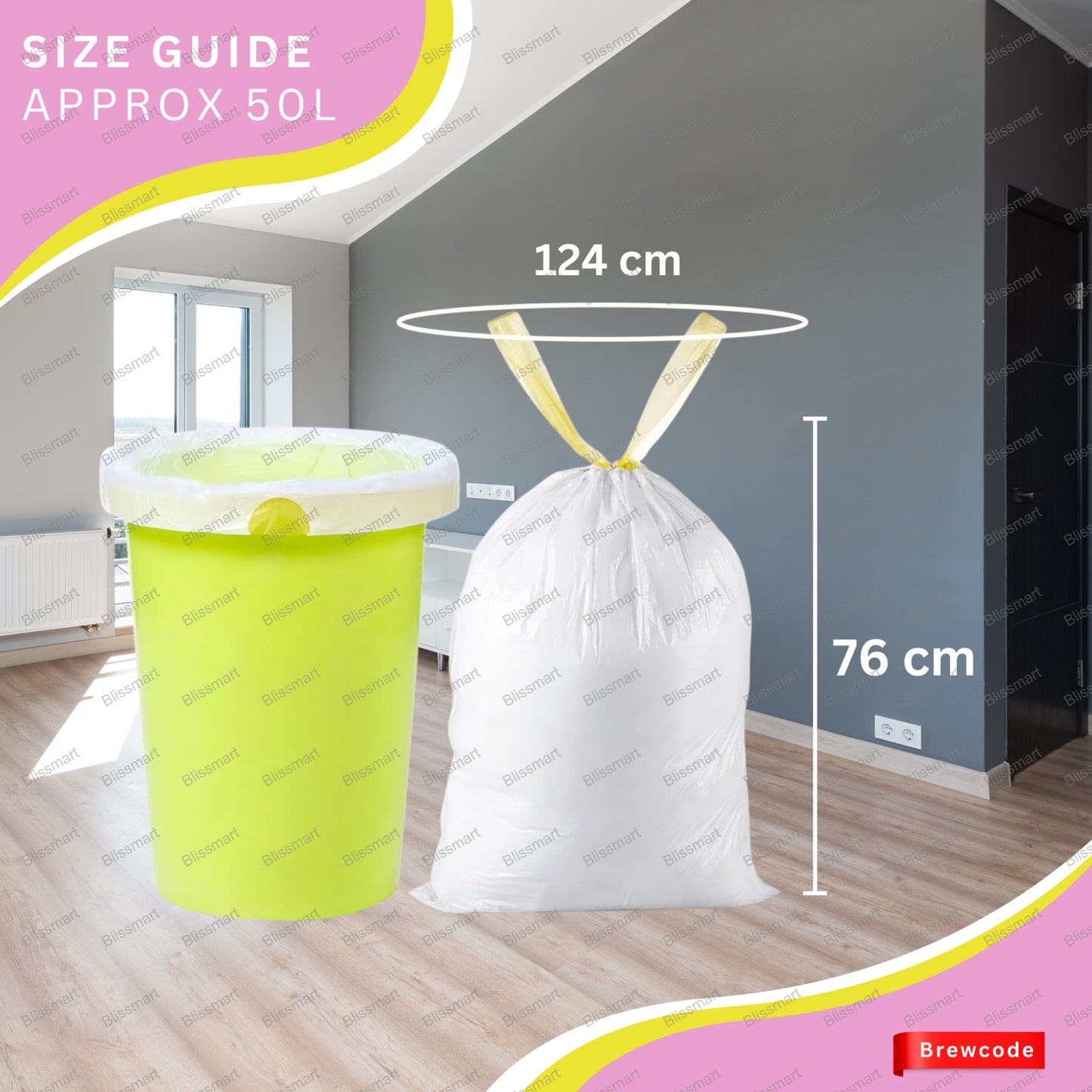 TidyZ Fragranced Swing Bin Liners | Tie-Handle Bin Bags | 10 Bags per pack
